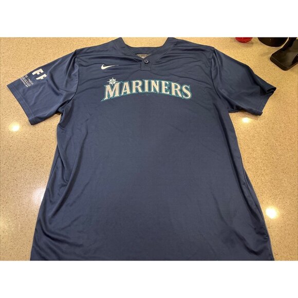 Nike Seattle Mariners Baseball Short Sleeve Shirt  Jersey Mens Large MLB - Picture 1 of 7